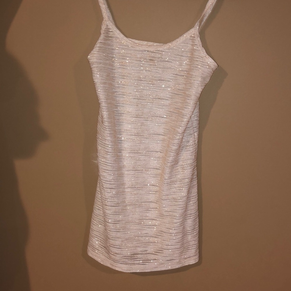 White Shimmery Tank from the Buckle